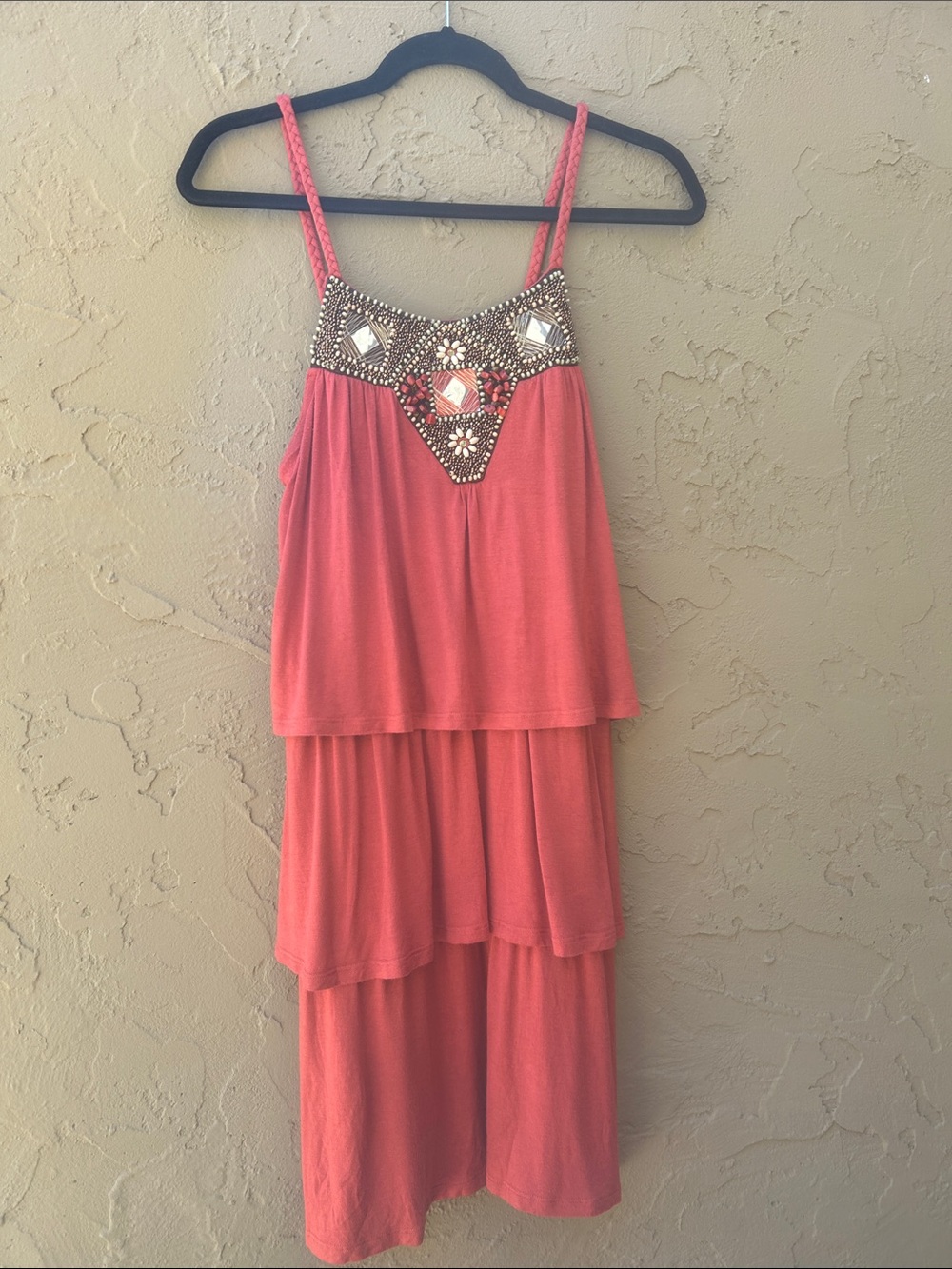 Tiered Bead Embellished Dress - Sz M